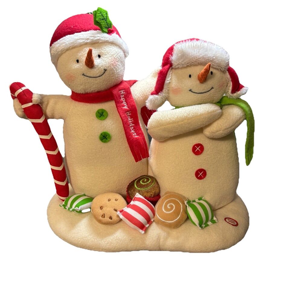 Hallmark Jingle Pals 2008 Seasons Treatings Animated Plush Singing Snowmen Duo